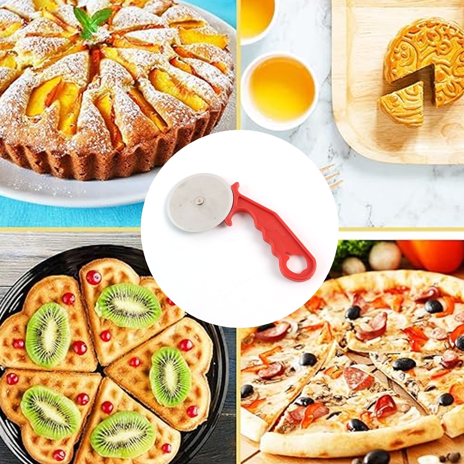 Stainless Steel Pizza Cutter / Pastry Cutter / Sandwiches Cutter Stainless Steel Pizza Cutter / Pastry Cutter / Sandwiches Cutter